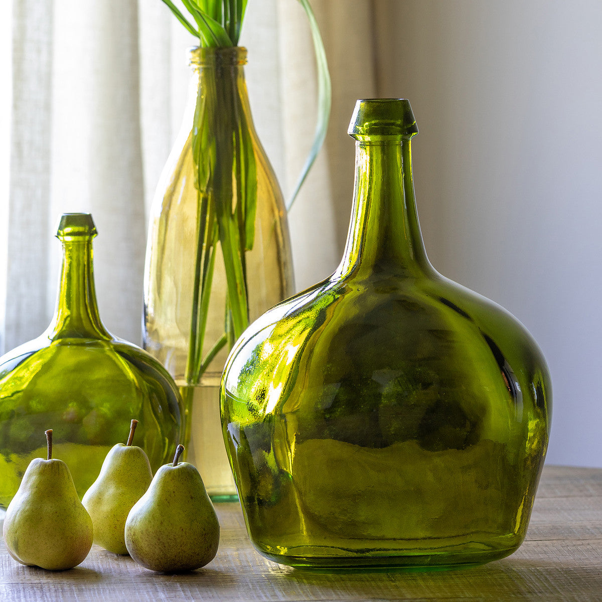 Large Olive Bottle Vase