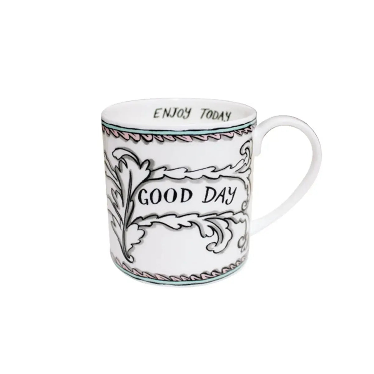 Enjoy Today & Bonjour Bone China Mug