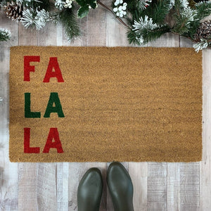 FA LA LA Christmas Doormat