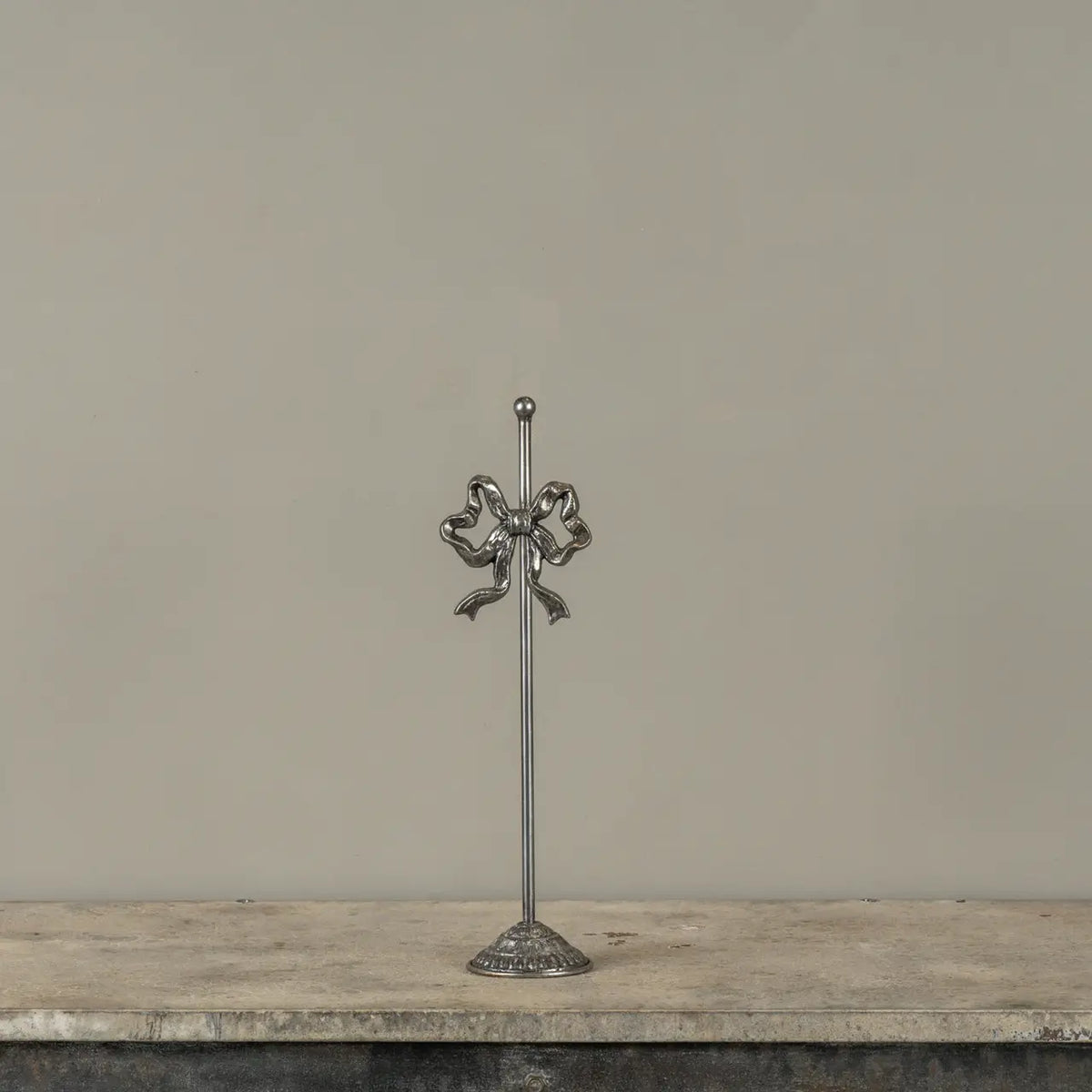 Pewter Bow Display Stand