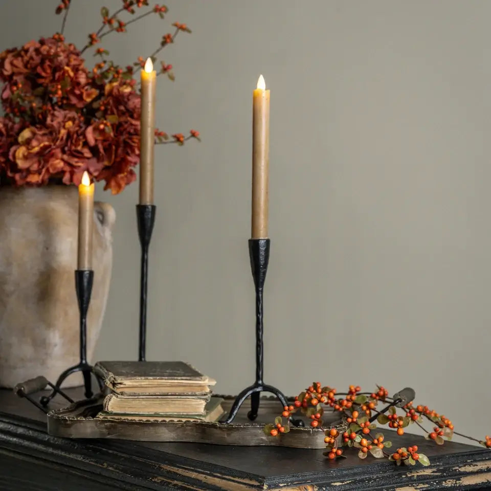 Forged Metal Taper Candle Holder