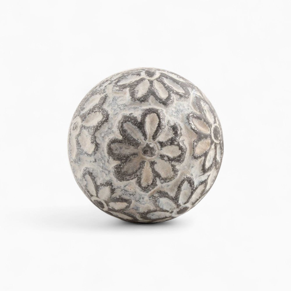 Floral Handmade White Iron Knob