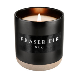 Fraser Fir Black Stoneware Candle 12 oz