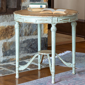 French Style Painted Petite Round Table