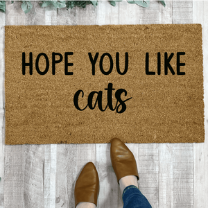 Funny Cat Doormat, Hope You Like Cats