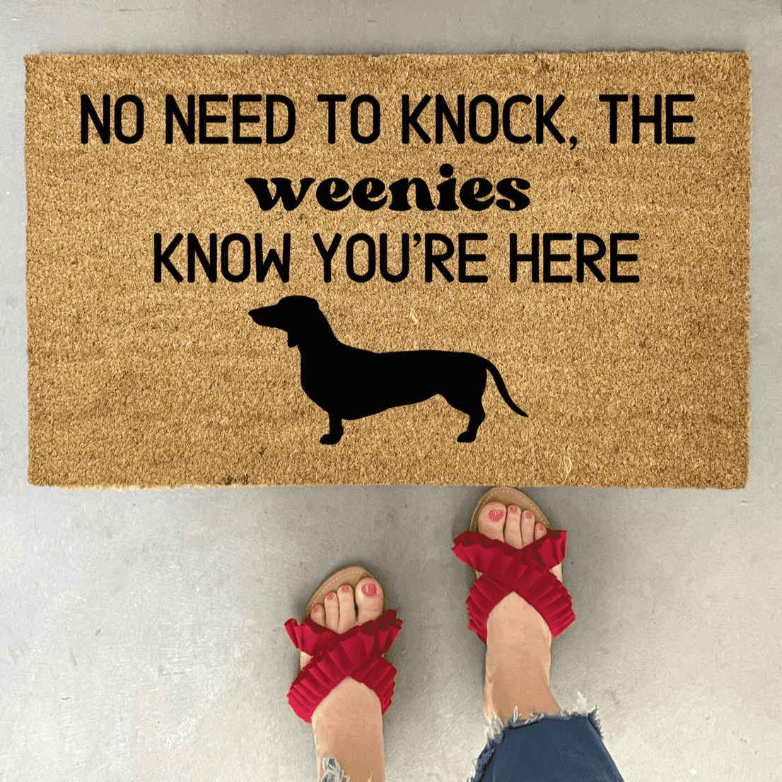 Funny Dachshund Doormat - Weenier Dog