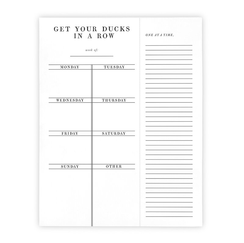 Get Your Ducks In A Row Weekly To Do List Pad Set