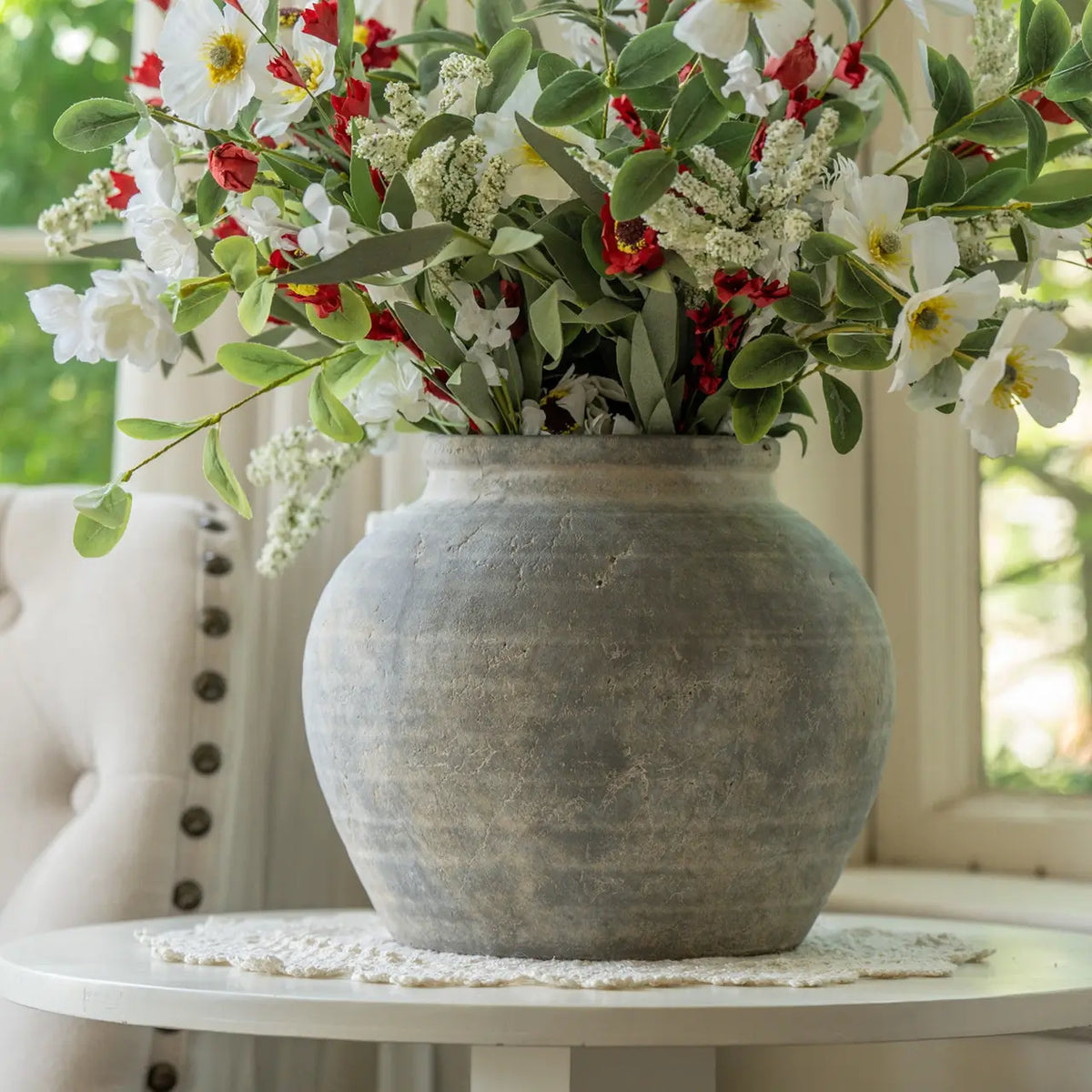 Whitewash Terracotta Planter
