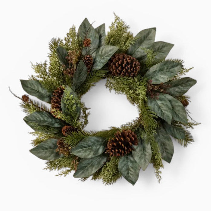 Cedar, Pine & Magnolia Wreath