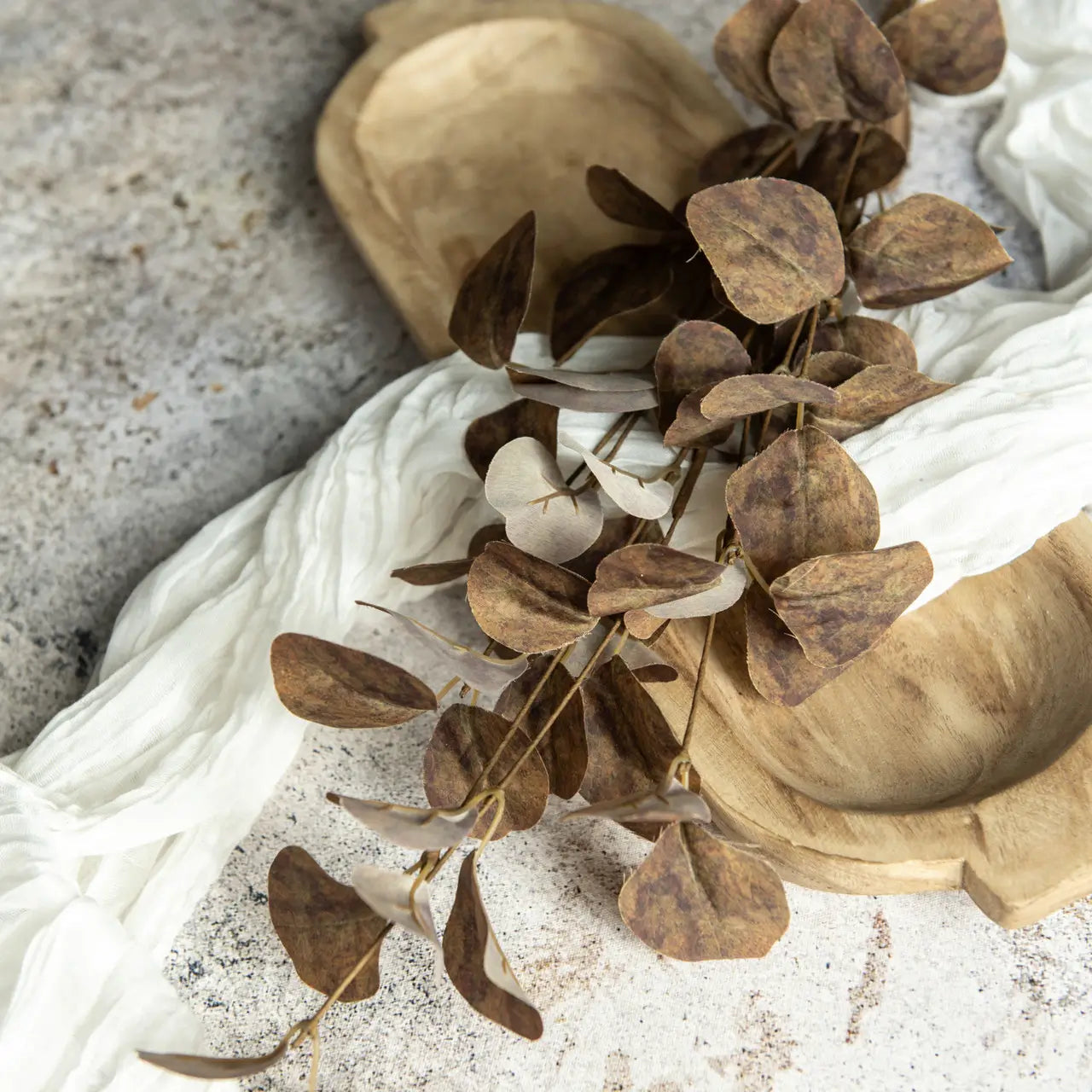 Brown Eucalyptus Leaf Spray