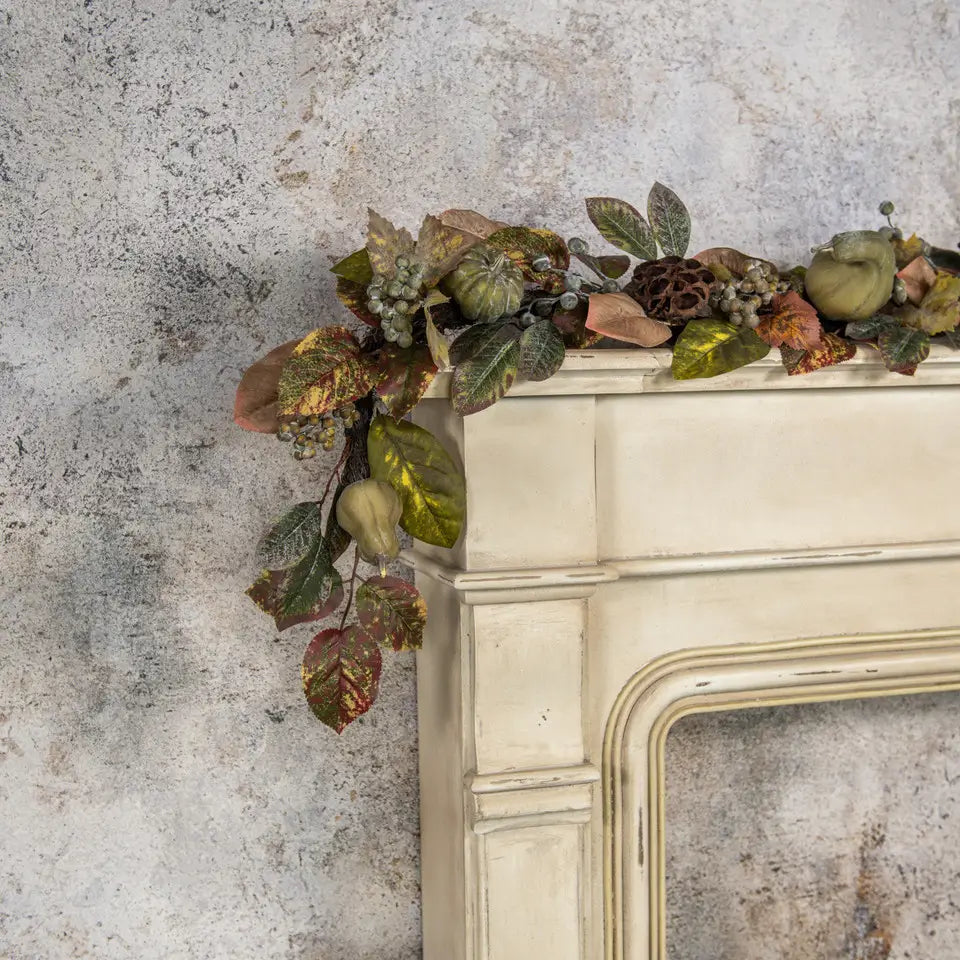 Green Berry, Gourd & Lotus Pod Garland