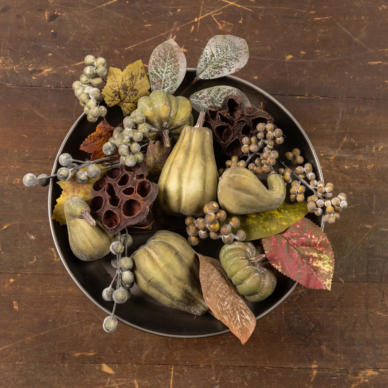 Green Berry, Gourd & Lotus Pod Bowl Filler