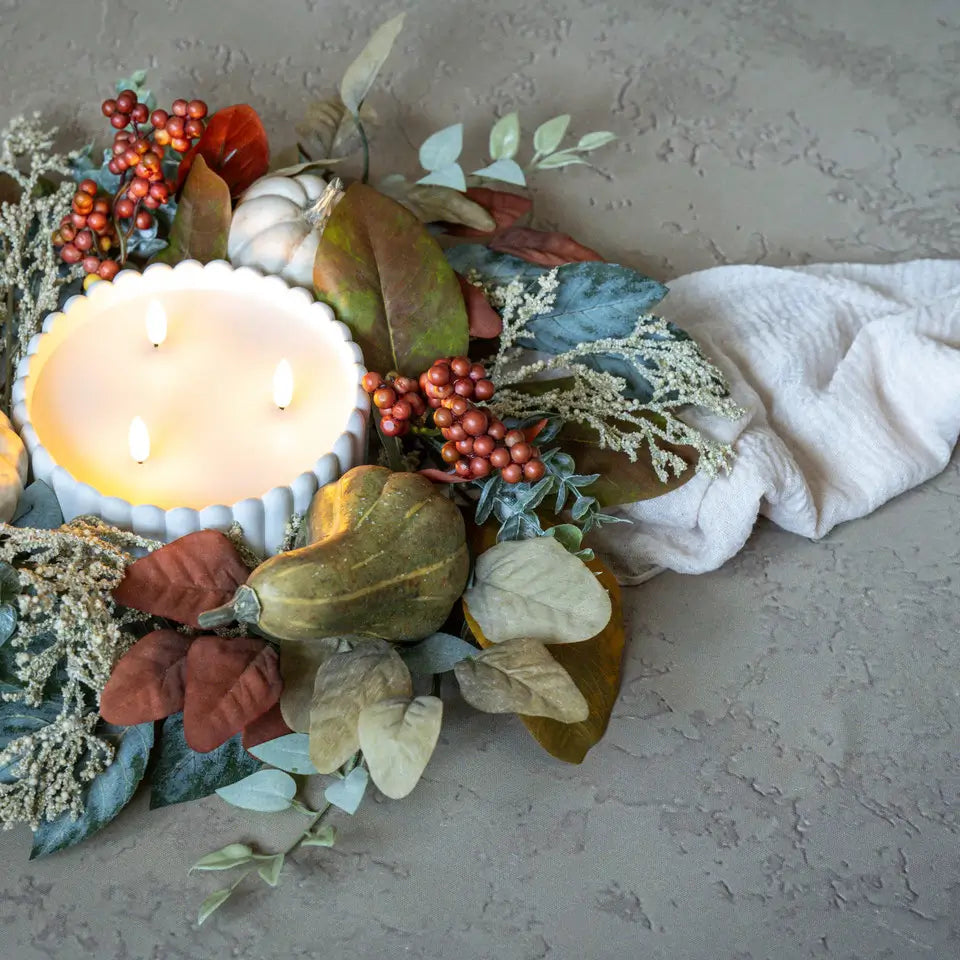 Pumpkin, Eucalyptus & Berries Candle Ring