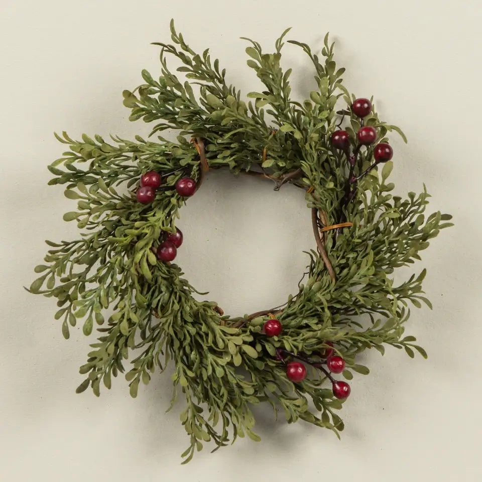 Mini Leaf & Berries Taper Candle Ring