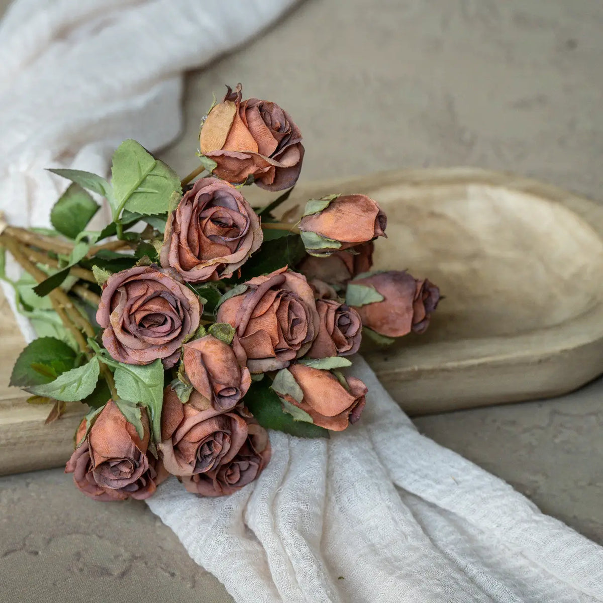 Sunset Dried Mini Rose Bundles