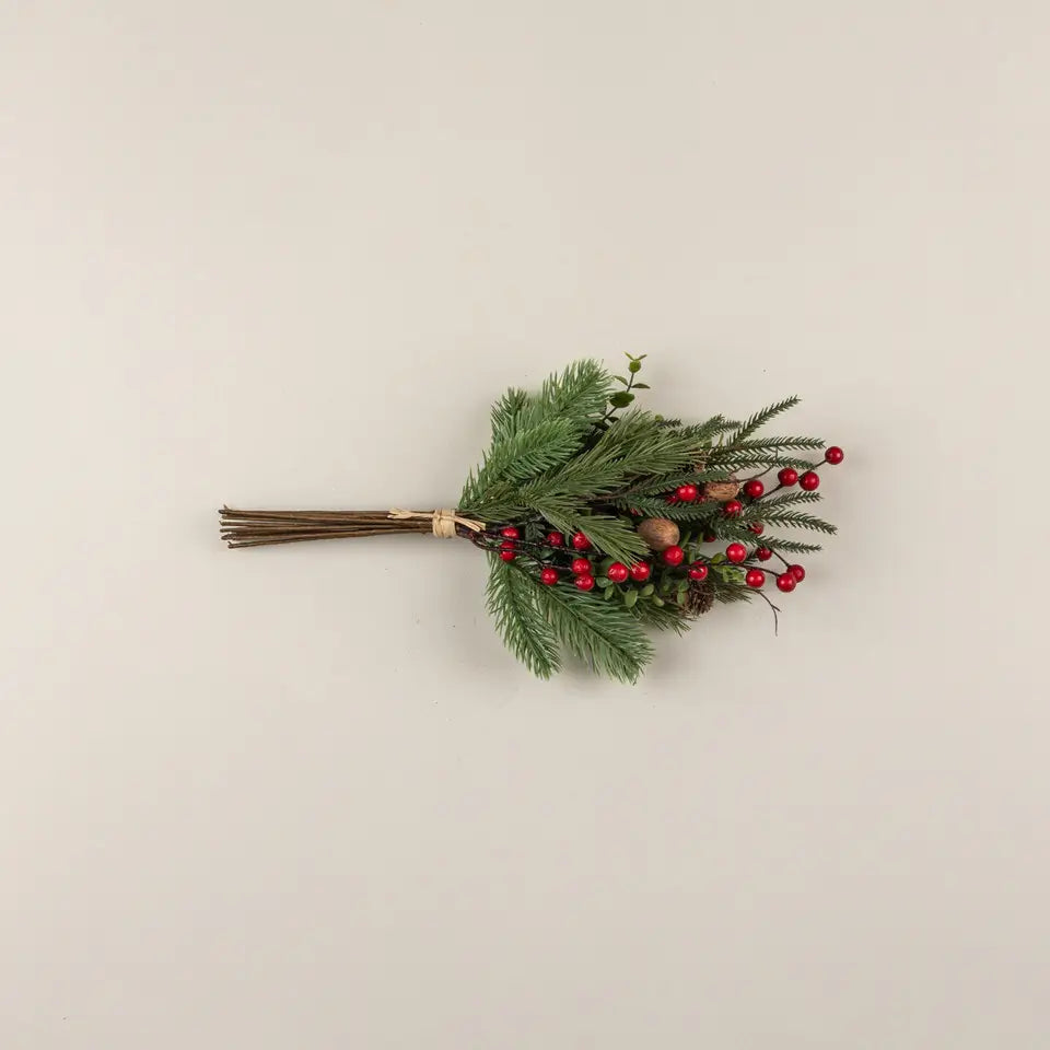 Mixed Pine Red Berries & Nuts Bouquet