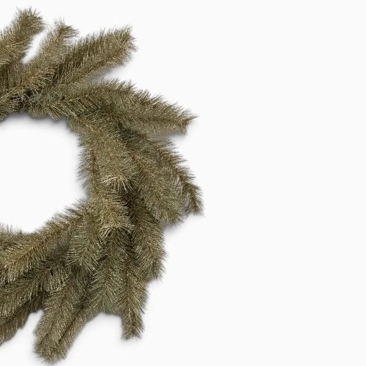 Gold Glittered Pine Wreath