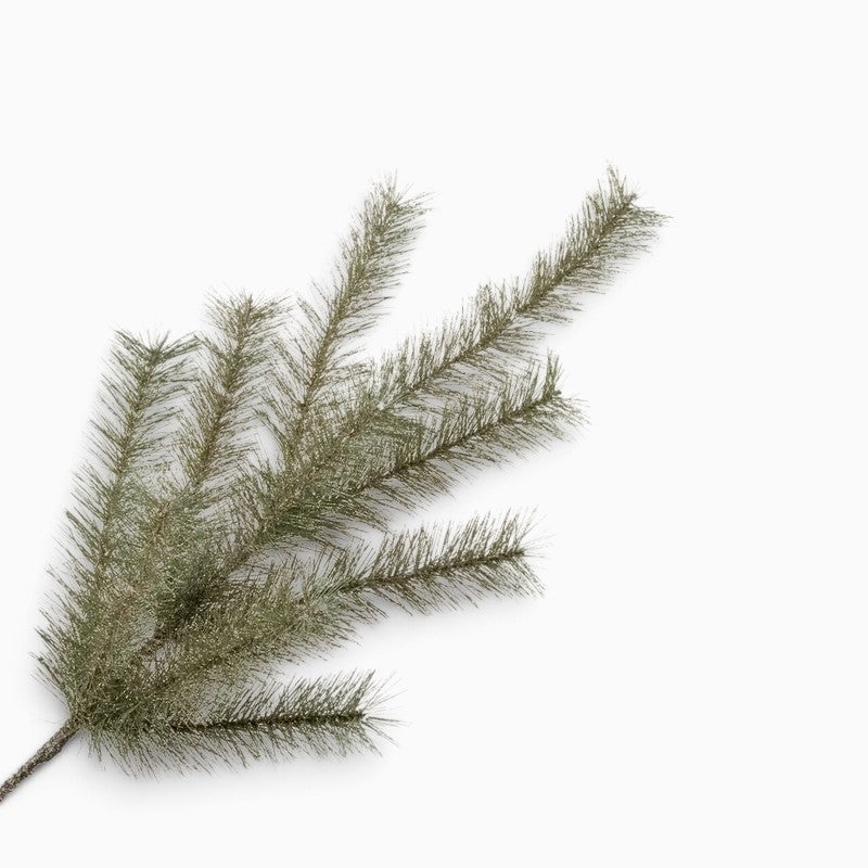 Gold Glittered Pine Spray