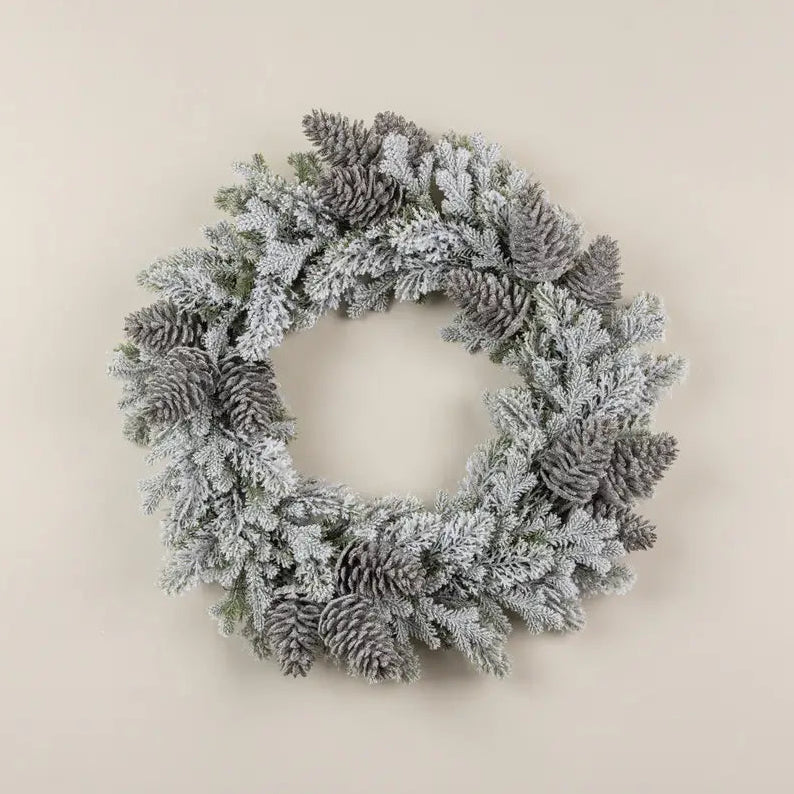 Glittered Pine & Pinecone Wreath