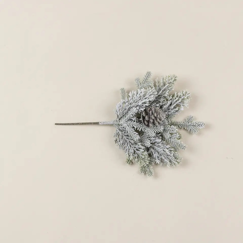 Glittered Pine & Pinecone Pick