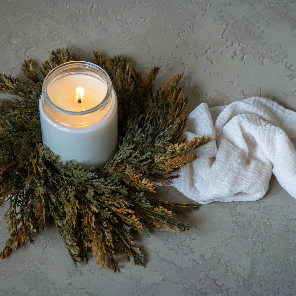 Orange Tipped Juniper Candle Ring
