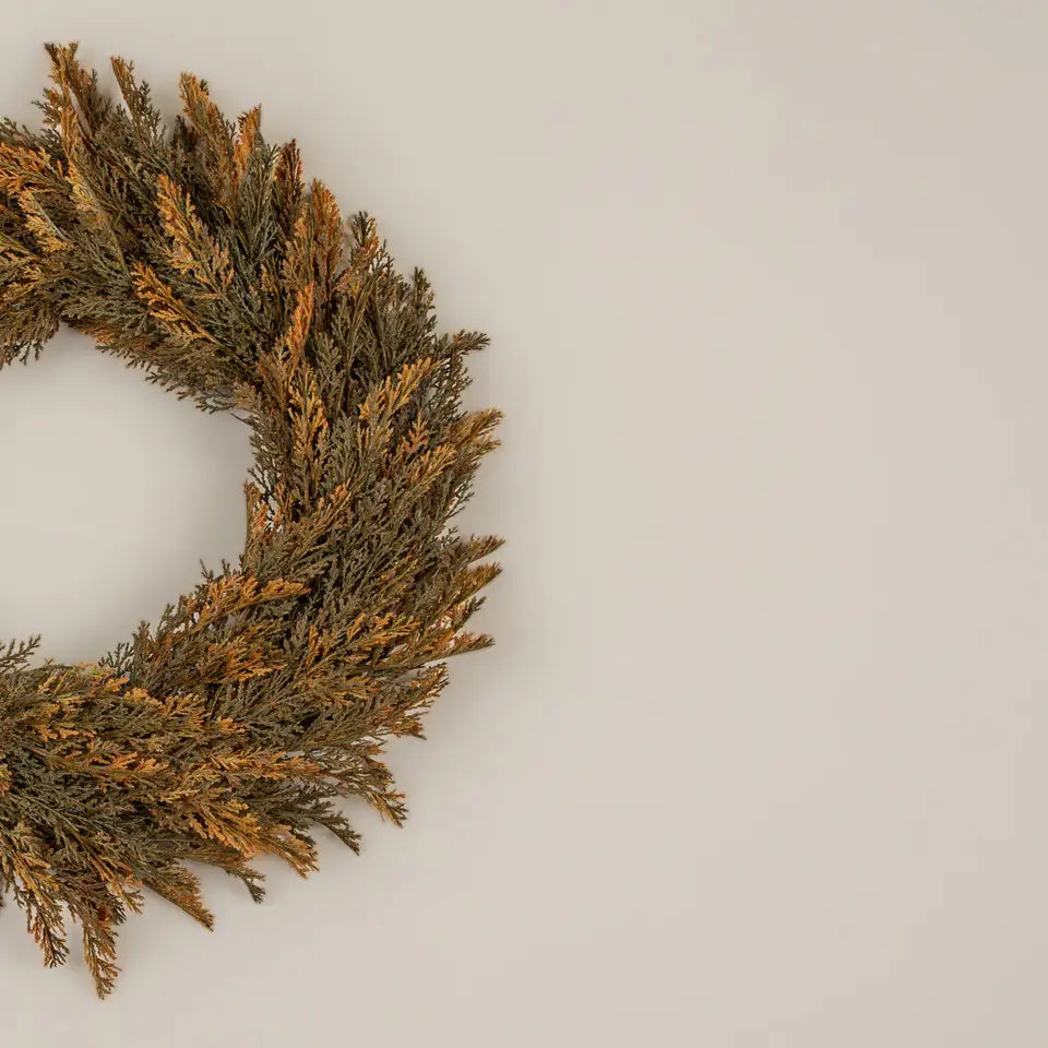 Orange Tipped Juniper Wreath