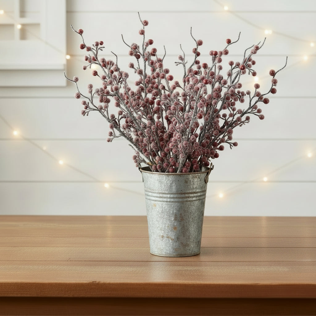 Red Frosted Berry Spray