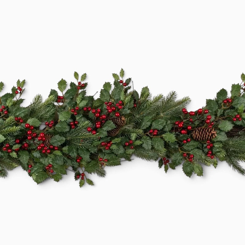 Holly, Pine & Berry Garland