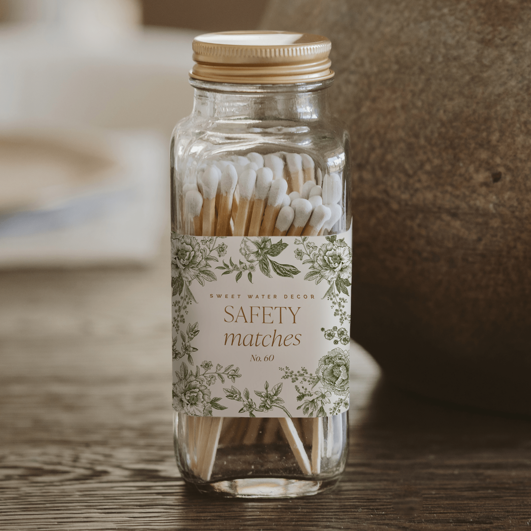 Green Delft White Tip Safety Matches