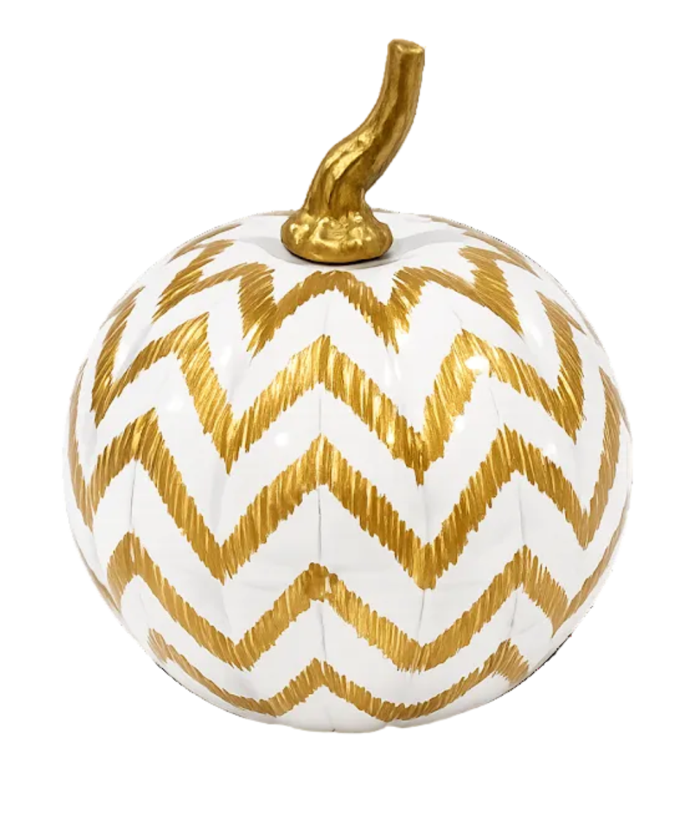 Gold Chevron Pumpkin
