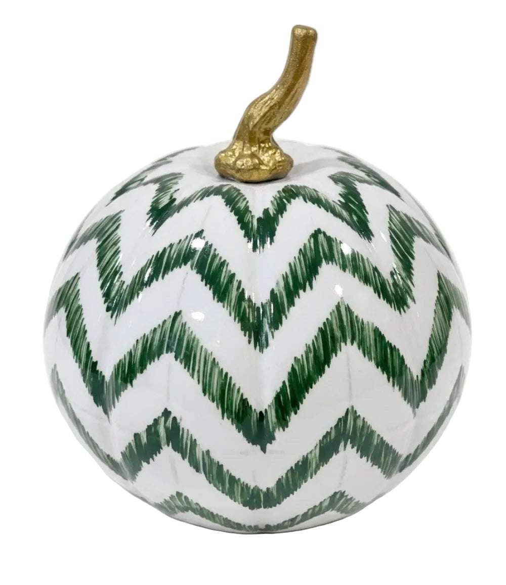 Green Chevron Pumpkin