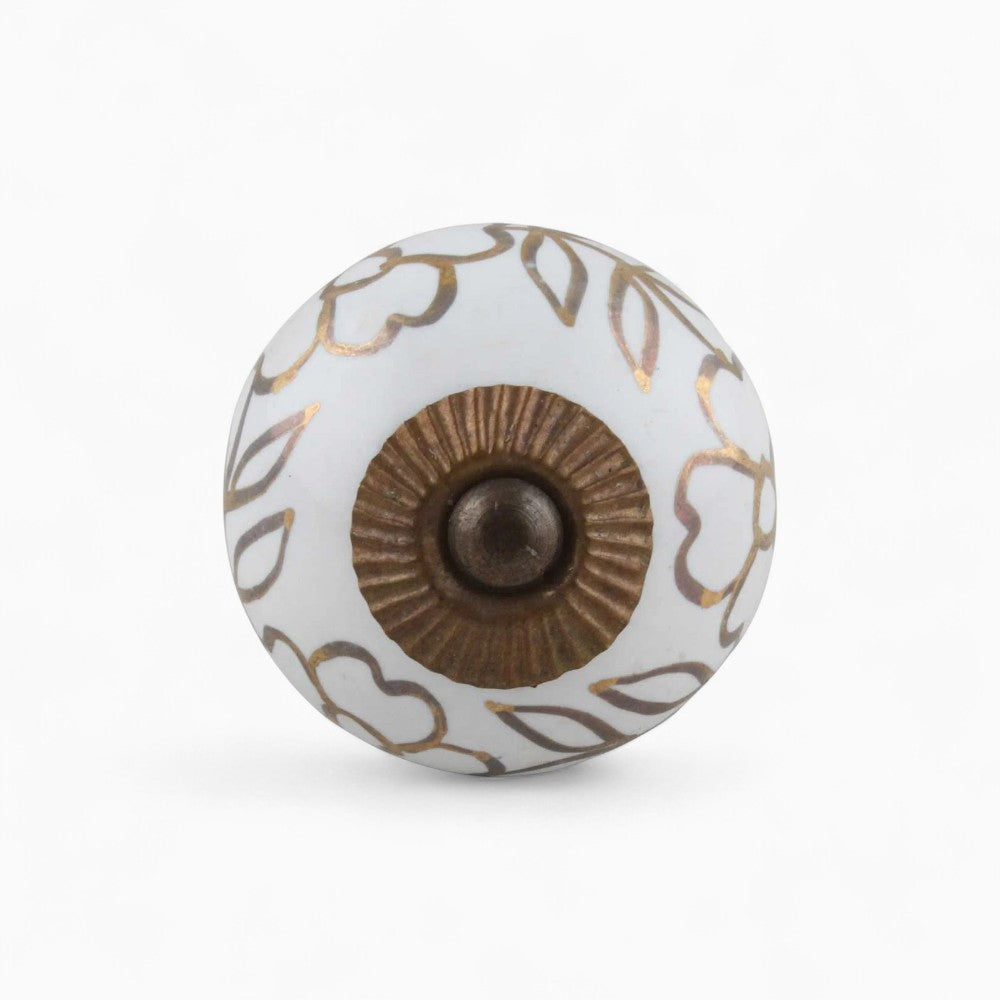Gold Leaf Ceramic Knob