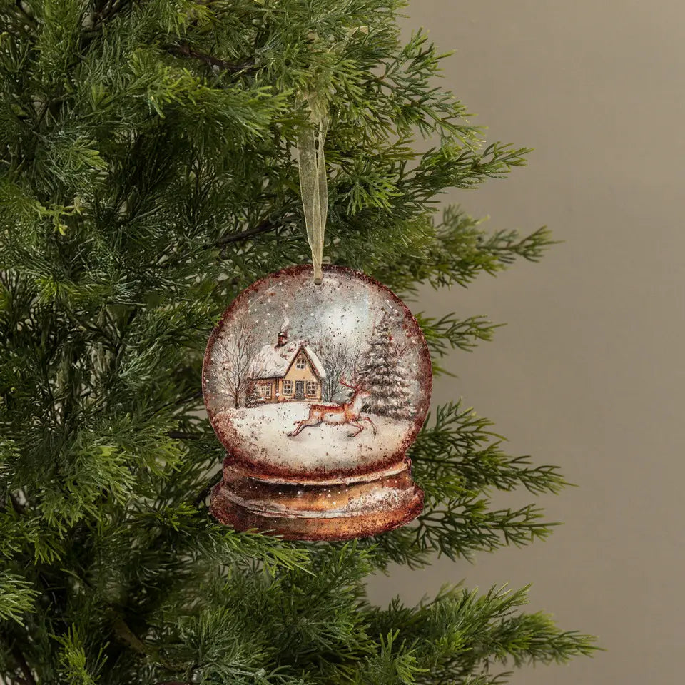 Vintage Holiday Metal Ornament