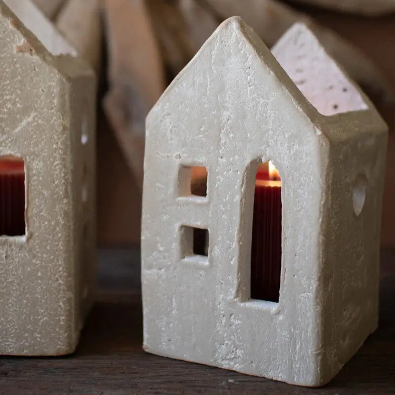 Grey Wash Clay House Luminaire Set