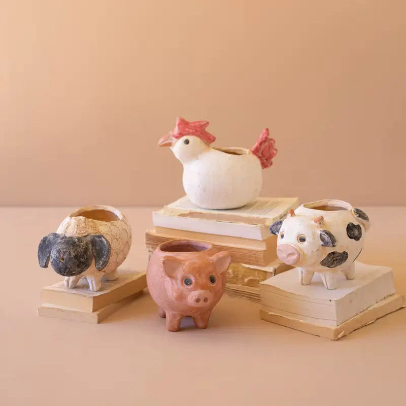 Farm Animal Planter Set