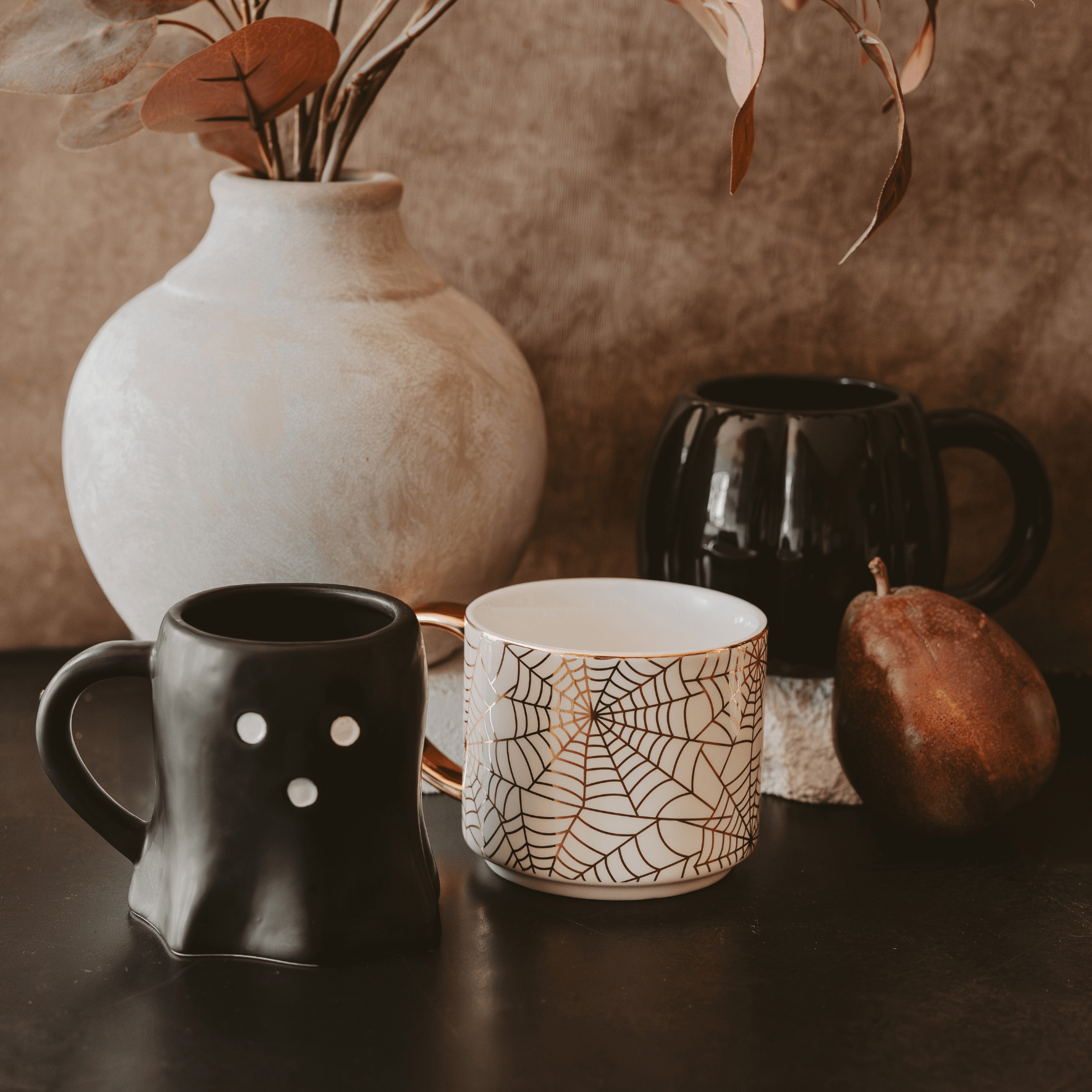 Black Ghost Figurine Coffee Mug