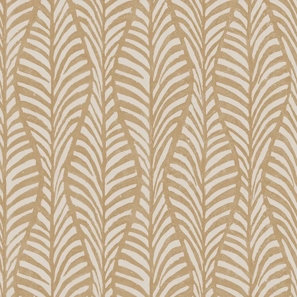Block Print Leaves Peel & Stick Wallpaper