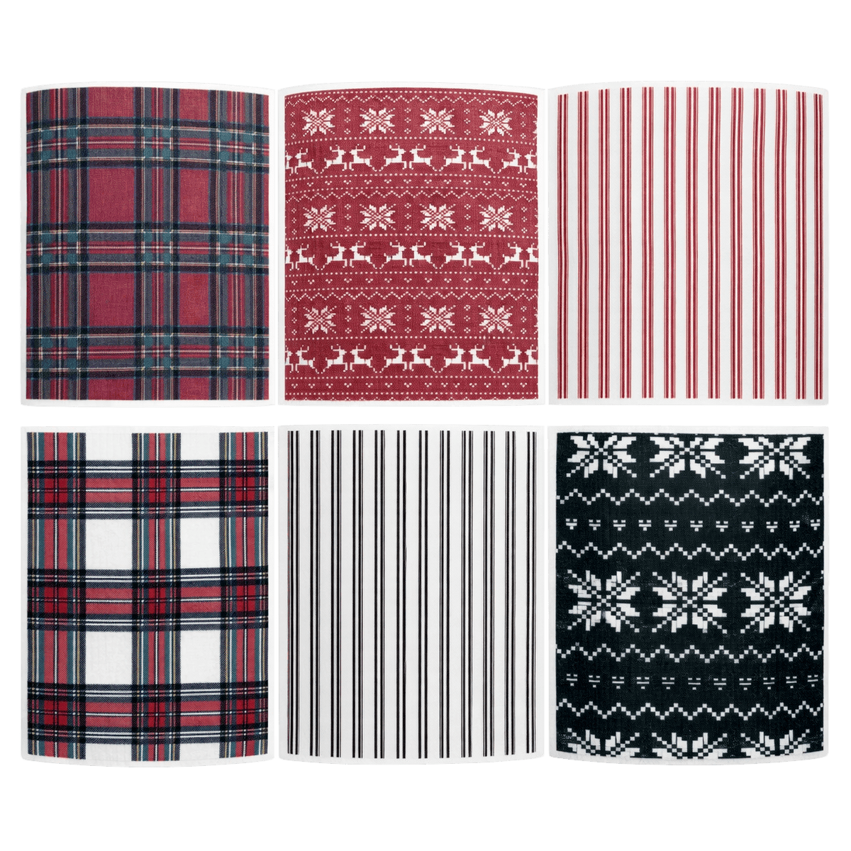 Holiday Pattern Swedish Dishcloth Set