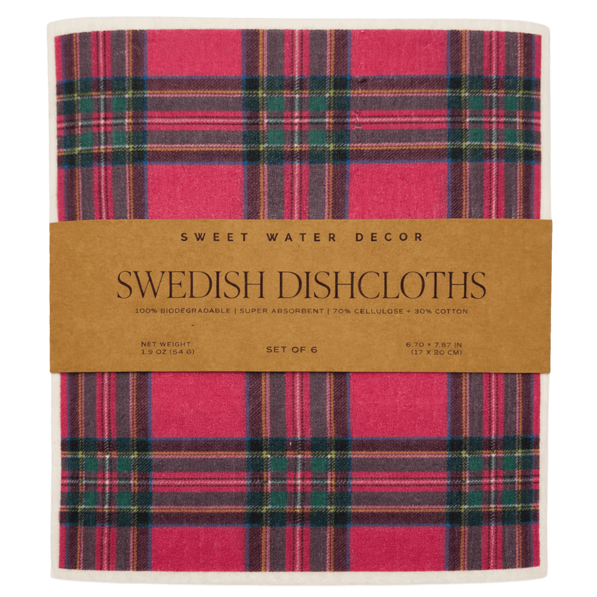 Holiday Pattern Swedish Dishcloth Set