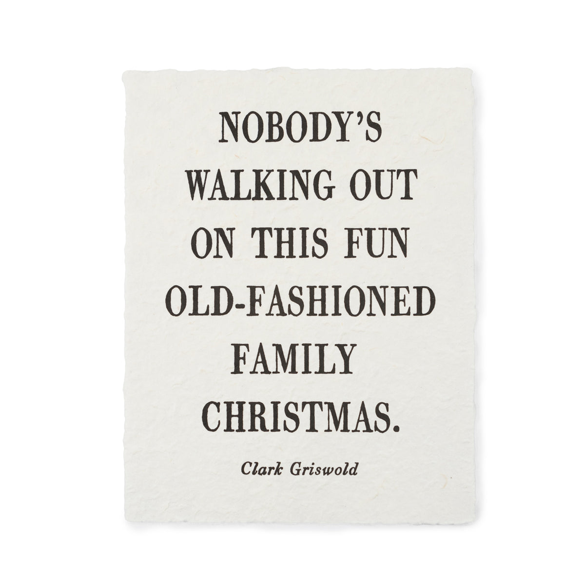 Sugarboo Designs Nobody&#39;s Walking Out Griswold Handmade Paper Print
