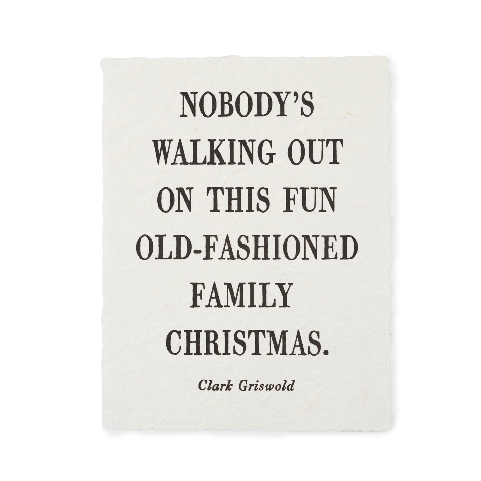 Sugarboo Designs Nobody's Walking Out Griswold Handmade Paper Print