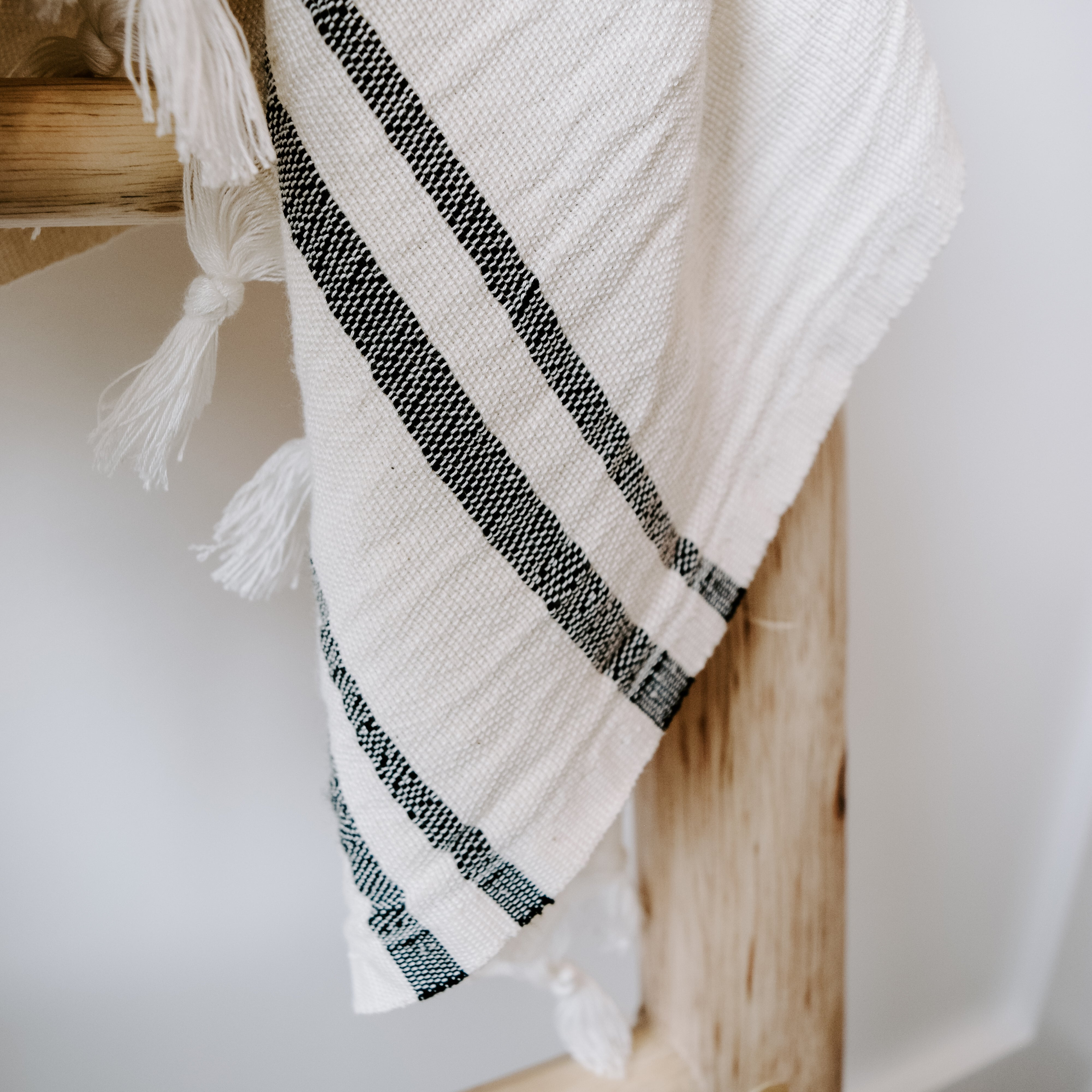 Turkish Cotton Bamboo Hand Towel, Multi Stripes Neutral Kitchen Towel  Striped Tea Towel Absorbent Dish Towel Bathroom Towel 