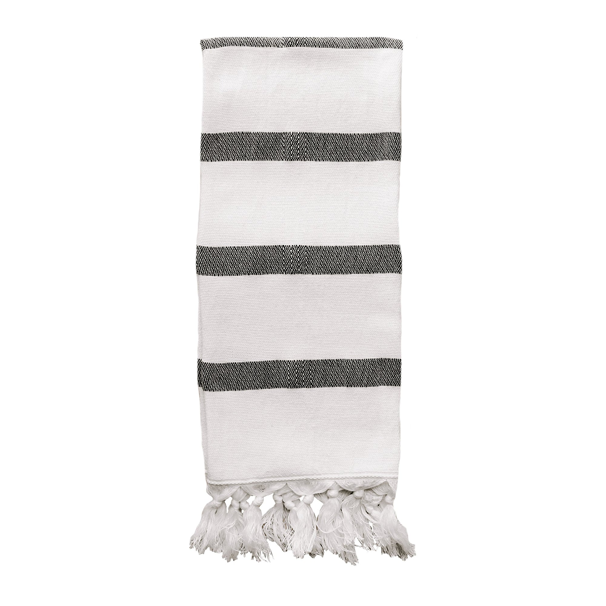 Single Stripe Turkish Cotton & Bamboo Hand Towel