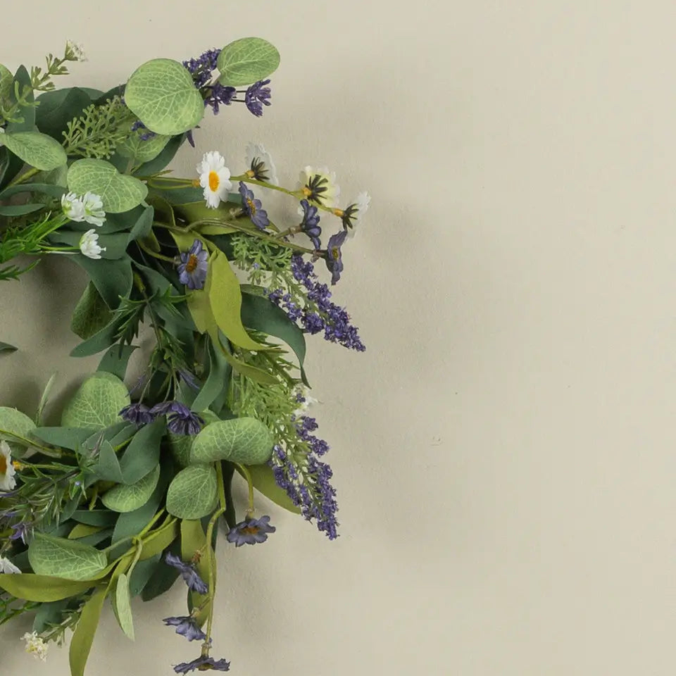 Purple & White Mixed Spring Candle Ring
