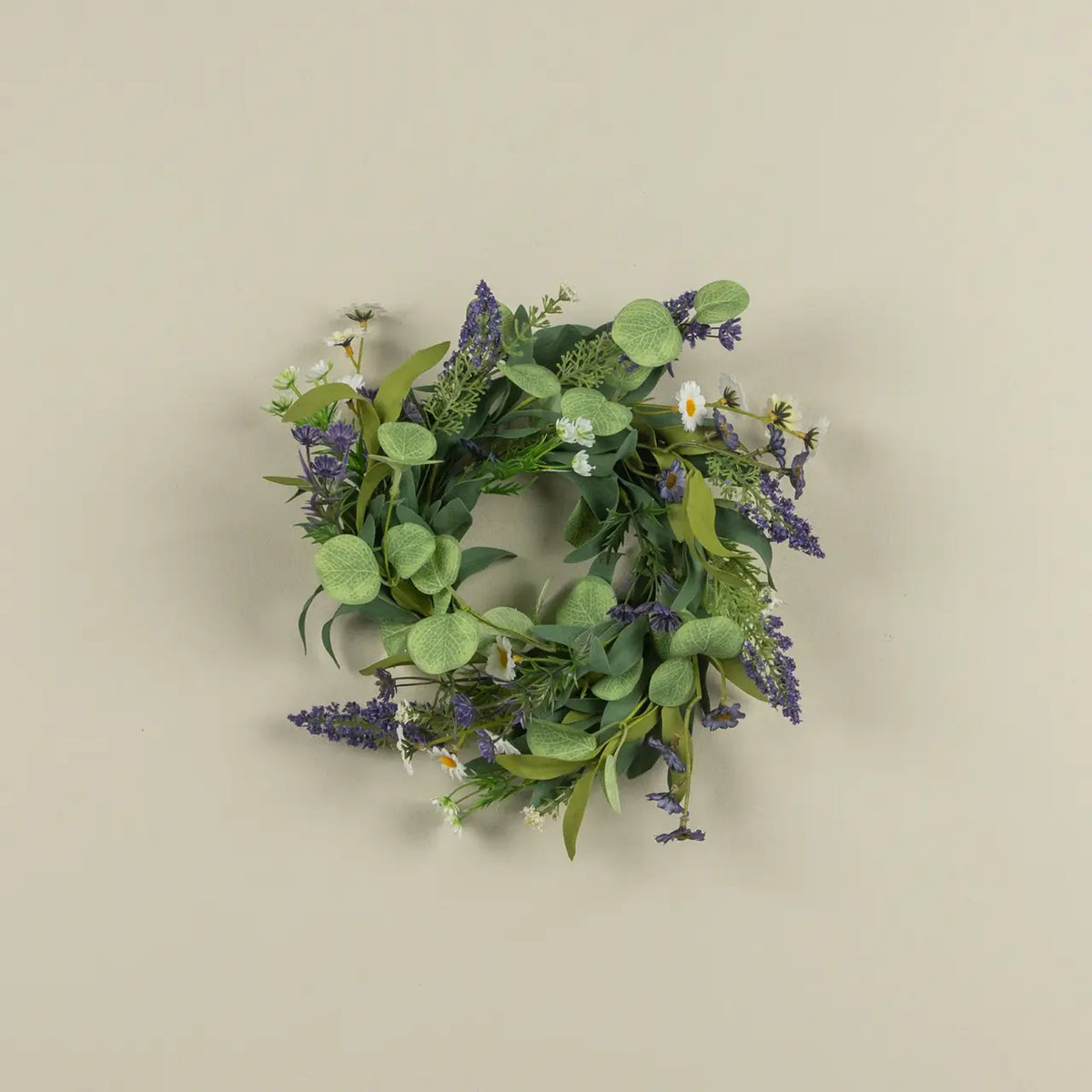 Purple & White Mixed Spring Candle Ring