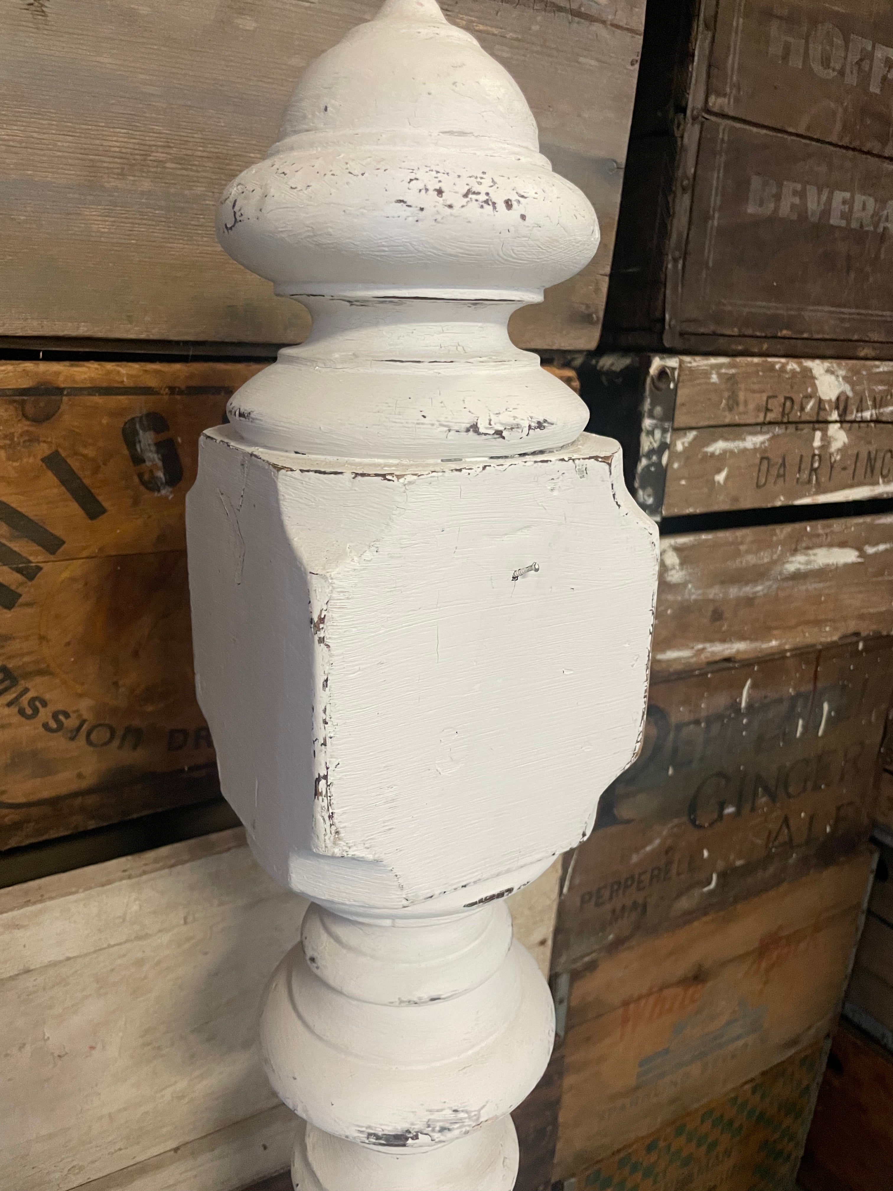 Large Distressed Architectural Newel Post