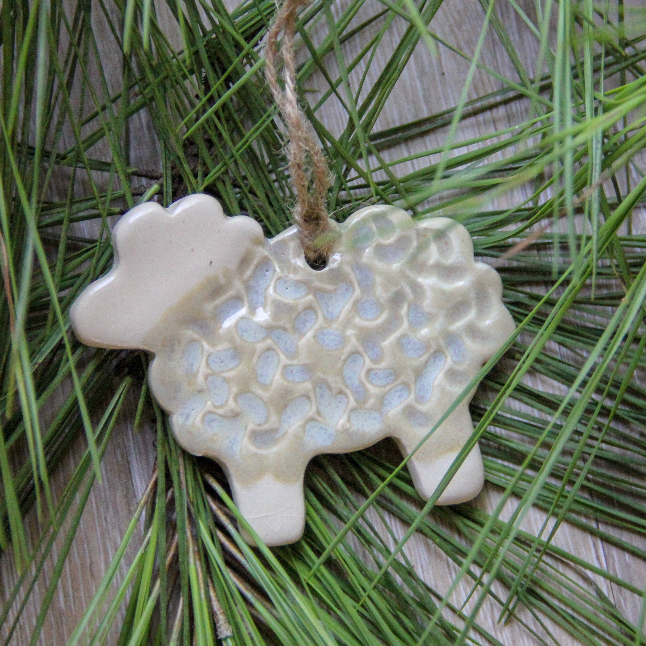 Handmade Ceramic Sheep Ornament