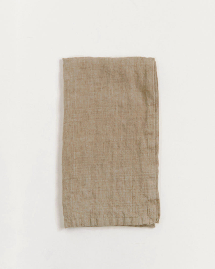 Stone Washed Linen Hemmed Dinner Napkin