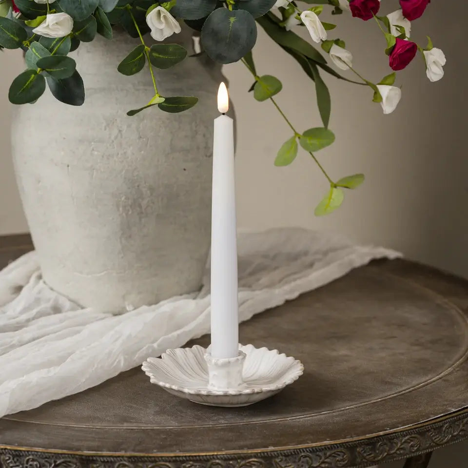 White Petals Candle Holder