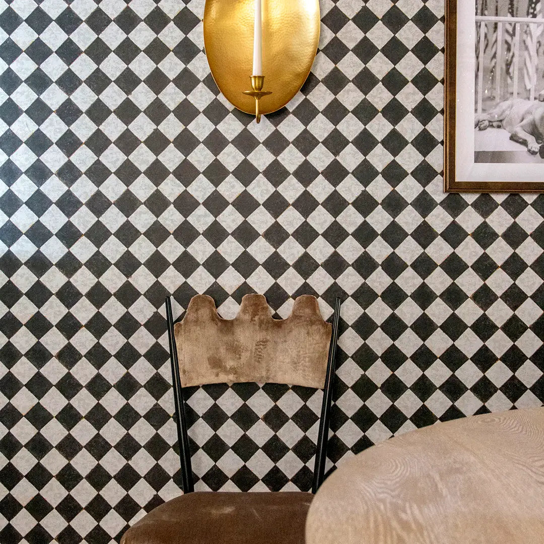 Vintage Check Textured Peel & Stick Wallpaper